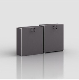 Resim Kenzlife Ayakkabılık Ayakkabı Dolabı Kilitli Gutan Gri 160 70 32 Kapaklı Ofis Dolabı İki Bölme 