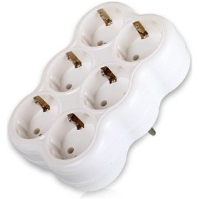 Resim Grup Priz Altılı Topraklı Fişli Fetih 104-06 