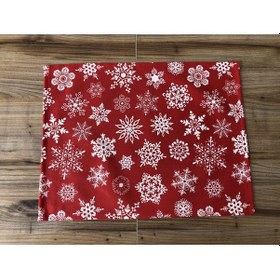 Resim Kar Tanesi Desenli Amerikan Servis 6adet Çok Renkli 