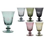 Resim Mikasa Moor P342.101425 6'lı Mix Renkli Çiçekli Ayaklı Bardak 280ml 