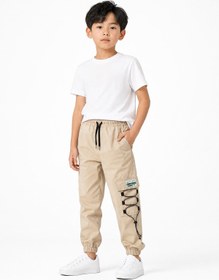 Resim Erkek Çocuk Kargo Cepli Outdoor Jogger Pantolon - Siyah / 4-5 Yaş 