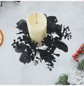 Resim Zcjb Magideal Mumluk Dekoratif Halka Masa Siyah Okaliptüs-64818 