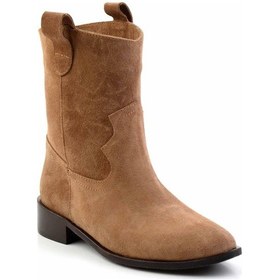 Resim Taba Hakiki Deri Kadın Bot & Bootie K02140437002 Taba 