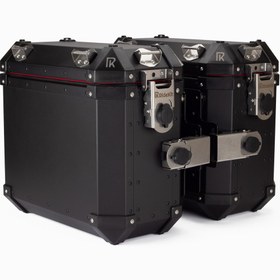 Resim Ridekit Aksesuarlı Alüminyum Motosiklet Yan Çanta Seti (Sidecase) – 35 LT + 35 LT 