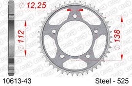 Resim HONDA CBR 600 F / CB 600 F HORNET ÇELİK ARKA DİŞLİ #525 Afam