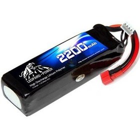 Resim 2200 mAh 14.8V 4S 25C Lityum Polimer Lipo Batarya Pil T Plug Leopard Power