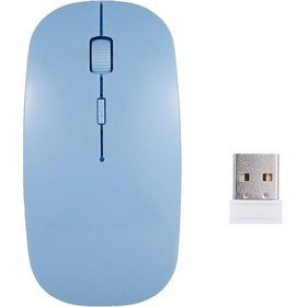 Resim Taşınabilir Ultra-İnce Dilsiz Fare 4 Tuş 1600 Dpı Kablosuz Optik Fare 