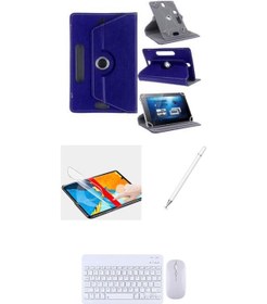 Resim Samsung Galaxy Tab A11 Sm-x133 8.7'' Uyumlu 4in1 Set Klavye Mouse Kılıf Kalem Ekran Koruyucu Kılıf 