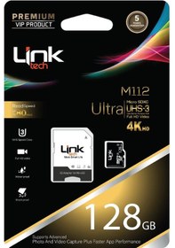 Resim Linktech LMC-M112 128 GB MicroSDXC Hafıza Kartı + Adaptör 