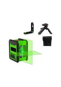 Resim Pazly Taşınabilir Mini Lazer Seviye Ölçer - Yeşil Işık, 2 Hatlı Döküm, Yüksek Hassasiyetli Su Terazisi 