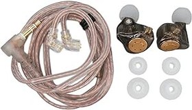 Resim Kablolu Kulaklık, Standart Kablolu Kulaklık Kayıpsız Ses Profesyonel KZ EDX PRO Hareket Halinde Performans Için Ergonomik Tasarım (Şeffaf Siyah) 