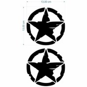 Resim Genel Markalar Skm Army Yıldız 13 X 13 Cm Siyah Sticker 2 Li 