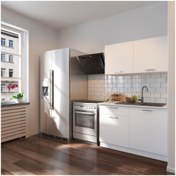 Resim Tdesigno Ela Hazır Mutfak Dolabı 120 Cm - Tezgah Dahil Değil Beyaz 