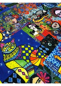 Resim Enesar Home Meksika Etnik Desen Dijital Baski Döşemelik Kumaş 100 x 140 cm 