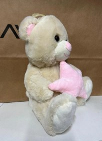 Resim Oyuncak Peluş Sevimli Uyku Arkadaşı Yıldızlı Ayıcık 26 Cm Çok Renkli 