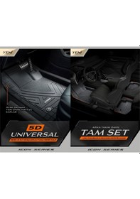 Resim Promats İcon 5d Havuzlu Paspas 5 Parça Bej 