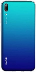 Resim KZY İletişim Huawei Y7 Pro 2019 ile Uyumlu Kapak 1mm Şeffaf Silikon Kılıf 