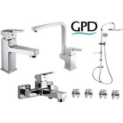 Resim Gpd - Banyo Mutfak Duş Batarya Seti 8 Parça Ritmo MTE85-MLB85-MBB85-DST19-3-FKM01 