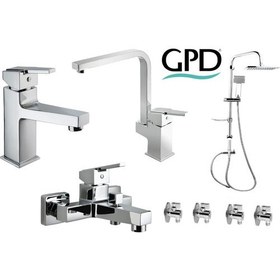Resim Gpd - Banyo Mutfak Duş Batarya Seti 8 Parça Ritmo MTE85-MLB85-MBB85-DST19-3-FKM01 