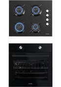 Resim Kumtel B66-S2 + KO-40TAHDF Siyah Ankastre Set 