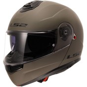 Resim LS2 Kask Ls2 Strobe 2 Mat Kum Çene Açılır 