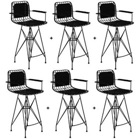 Resim Knsz masa sandalye takımı hem105zengin crdsyh 130*090 6 sandalye syhsyh kolçaklı sırt minderli 
