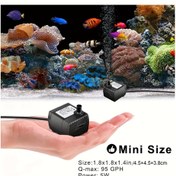 Resim 1 adet AC 220V 3W~5W~10W EU Fişi Submersible Su Pompası Akvaryum Çeşmesi, Hava Balığı Göleti, Su Tankı Filtresi, Balık Göleti Akvaryum Bahçe Çeşmesi, Pilsiz 