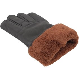 Resim Erkek Deri Eldiven - İçi Peluşlu - Savex - Siyah - 137-F 