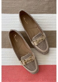 Resim Bej Kadın Loafer Ayakkabı K01362245528 Çok Renkli 