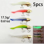Resim Fochsia 5 Adet Yüksek Kalite Yumuşak Yem 17 5g Vıb Aksiyon Jig Kafası Pvc Levrek Kedi Balığı Alabalık Tatlı Tuzlu Su 