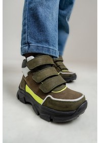 Resim Mnpc Erkek Çocuk Haki Hakiki Deri Anatomik Günlük Bot 25k4b11069263 Haki 