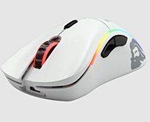 Resim Glorious GLO-MS-DMW-MW Model D- Minus Orta/Küçük El RGB Mat Beyaz Oyuncu Kablosuz Mouse 