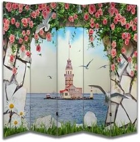 Resim Manzara Temalı Özel Tasarım Paravan Room Divider PRV1228, 180 x 180 