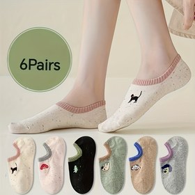 Resim 6 Çift Hafif İlkbahar ve Yaz Tekne Çorapları 