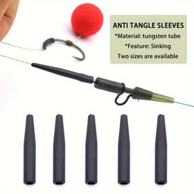 Resim 10 Adet Tungsten Anti Dolaşma Kancalı Batırma Yöntemi Feeder Balıkçılık Aksesuarı, Balıkçılık Takımı İçin Dönüşlü Kanca Bağlantı Parçası 