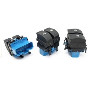 Resim RENAULT MEGANE 2 CAM AÇMA KAPATMA ANAHTARI MAVİ SOL 