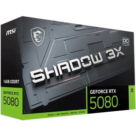 Resim MSI GeForce RTX 5080 16GB SHADOW 3X OC GDDR7 256Bit DX12 Gaming (Oyuncu) Ekran Kartı 