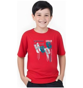 Resim Panios Kids Hope Baskılı Erkek Çocuk Yuvarlak Yaka Kısa Kollu T-shirt Kırmızı 