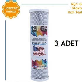 Resim Su Arıtma Filtresi 10 İnç Blok Karbon Filtre 3 Adet 