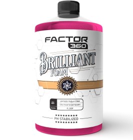 Resim TULPAR KİMYA Factor360 Brilliant Foam pH Nötr Kostiksiz Oto Yıkama Köpüğü Oto Şampuan 1 L 