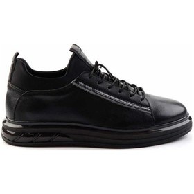 Resim Bambi Siyah Floter Hakiki Deri Erkek Sneaker E01585756540 