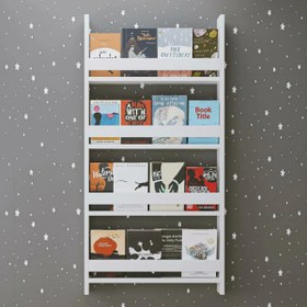 Resim Artemis Montessori Tarzı Çocuk Odası 4 Raflı Kitaplık Beyaz 