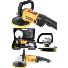 Resim Bulldozer 180MM Polisaj Parlatma Makinesi Araç Zımpara ve Cilalama Çantalı 4200 W 