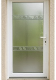 Resim Technosmart 45x200cm Meander Motifli Statik Cam Filmi Kaplama Mutfak Ofis Banyo Pencere 