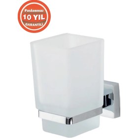 Resim Çelik Banyo Paslanmaz Pirinç Tamay Diş Fırçalık Krom 