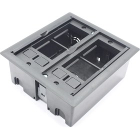 Resim Scspazar Masa Üstü Priz Kutusu8 Modül Kare Siyah Boş 