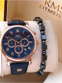 Resim Romanson Deri Kordon İç Fonksiyonları Aktif 5 Atm Suya Dayanıklı Erkek Kol Saati Ag1634.06 Rose Gold 