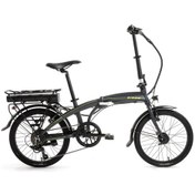 Resim Bisan Prime Elektrikli Katlanır Bisiklet 32 Cm V 20 Jant 7 Vites Mat Gri Sarı Gri 