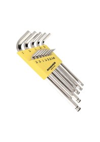 Resim Bondhus 16937 Uzun Top Başlı İnç Ölçü Allen Anahtar Seti Krom Kap 