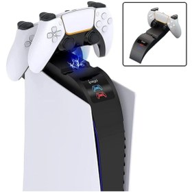 Resim ipega Ps5 Dualsense Şarj Istasyonu Ps5 Hızlı Şarj Led Göstergesi Ile Ps5 Kolu Şarj Standı 